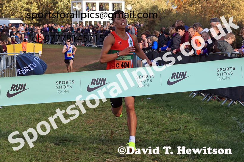 Junior Mens 2025 National Cross Country Relays, Berry Hill Park, Mansfield. Photo: David T. Hewitson/Sports for All Pics